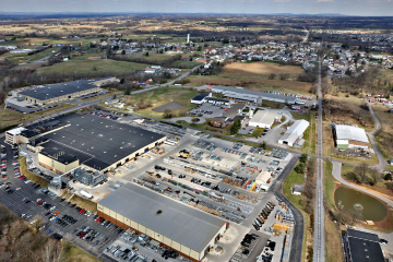 An aerial view of Evapco's headquarters in Taneytown, Maryland.